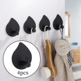 thumbnail image 3 of Ganchos de pared adhesivos Macarena para toallas de acero inoxidable resistentes negro, 3 of 8