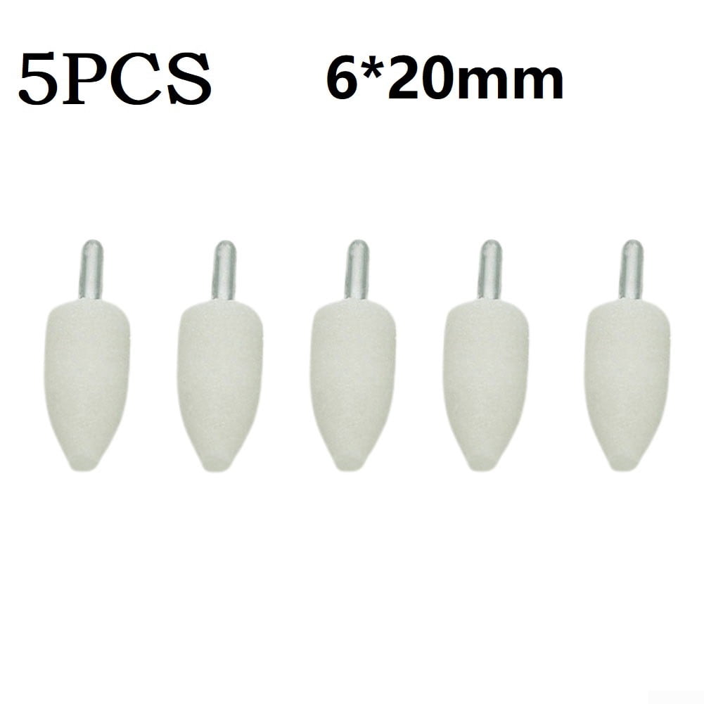 Uxcell 10Pcs 6mm Shank Mounted Grinding Stones - 19mm Conical Abrasive Points Purple