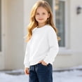 thumbnail image 5 of biudgviw Baby Boy Girl Sweatshirt Fleece Lined Long Sleeve Pullover Comfy Warm Crewneck Tops Kids Winter Clothes(White,18-24 Months), 5 of 7