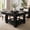 Black, variant on 47.2 Inch Square Dining Table for 4, Heavy Duty Triangle Metal Frame Kitchen Table with Storage Shelf, MDF Top, Easy Assembly, Space Saving for Dining Room and Apartment,Pear Wood Original