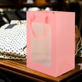 thumbnail image 4 of unbranded 10Ud Bolsas Para Regalos Con Ventana Transparente Y Asas Color Rosa Con Elegante, 4 of 8