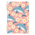 thumbnail image 2 of Dolphin Cartoons and Daisy Flower Ring Binder Notebook Journey Note Diary College Ruled Spiral Notebook Study Loose Leaf Paper A5 60 Pages, 2 of 8