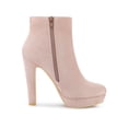 thumbnail image 3 of Unique Bargains Women's Round Toe Side Zipper Block High Heel Ankle Boots, 3 of 7