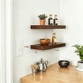 thumbnail image 7 of Mifurn 11.8'' Small Floating Shelves for Wall, Set of 2, Walnut, 7 of 7