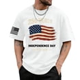 thumbnail image 4 of Glisme Mens Independence Day T Shirts O Neck Short Sleeve T Shirt Patriotic Tee Elegant 4Th Of July Wear Red 3Xl, 4 of 4
