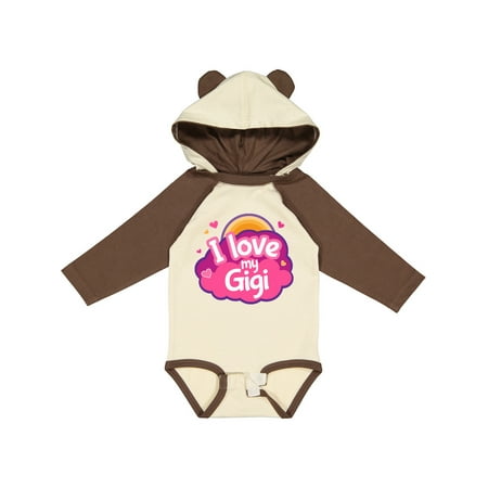 

Inktastic I Love My Gigi Grandma Grandchild Gift Baby Girl Long Sleeve Bodysuit