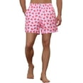 thumbnail image 5 of Unique Bargains Men's Fruit Pattern Lightweight Beach Pool Summer Board Shorts Pink 28, 5 of 5
