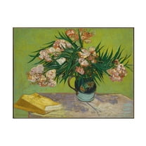 Canvas Wall Art - Masters Collection 'Oleanders Vincent Van Gogh' Wall Art for Living Room, Bedroom, or Office Décor by Trademark Fine Art - 32 x 24 Inches