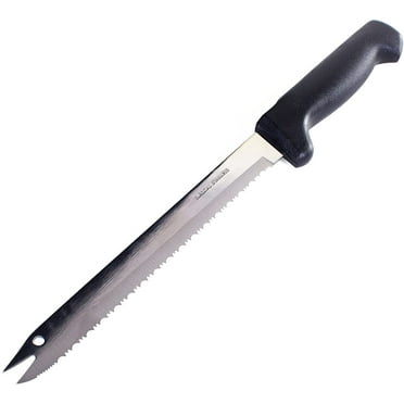Kitchen   Home Carving Bread Knife – 8” Sharp Stainless Steel Serrated All Purpose Kitchen Knife