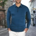 thumbnail image 2 of Men's Button Lapel Sweater Warm Pullover Casual Slim Knitted Sweater With Pocket, 2 of 2