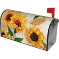 thumbnail image 2 of Vintage Sunflowers Mailbox Covers Standard Size Yellow Flower Magnetic Mail Cover Letter Post Box 21x18 in Mailwrap for Outside Garden Home Decor, 2 of 7