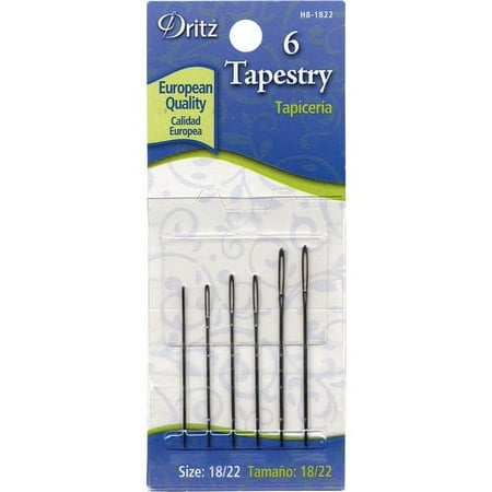 Dritz Size 18/22 Assorted Tapestry Needles, 6 Piece