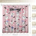 thumbnail image 2 of Halloween Ghost Shower Curtain, Abstract Modern Luxury Bathroom Decor, Spooky Cute Funny Ghosts Decorative Waterproof Washable Cloth Fabric Bathroom Curtain with 12 Hooks 72x72 Inches, 2 of 6
