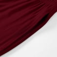 thumbnail image 3 of Men's Solid Color Pajama Pants with Pockets & Drawstring - Cuffed Jogger Sleep Bottoms for Men, Elastic Waist Soft Lightweight Lounge Homewear Wine XL, 3 of 7