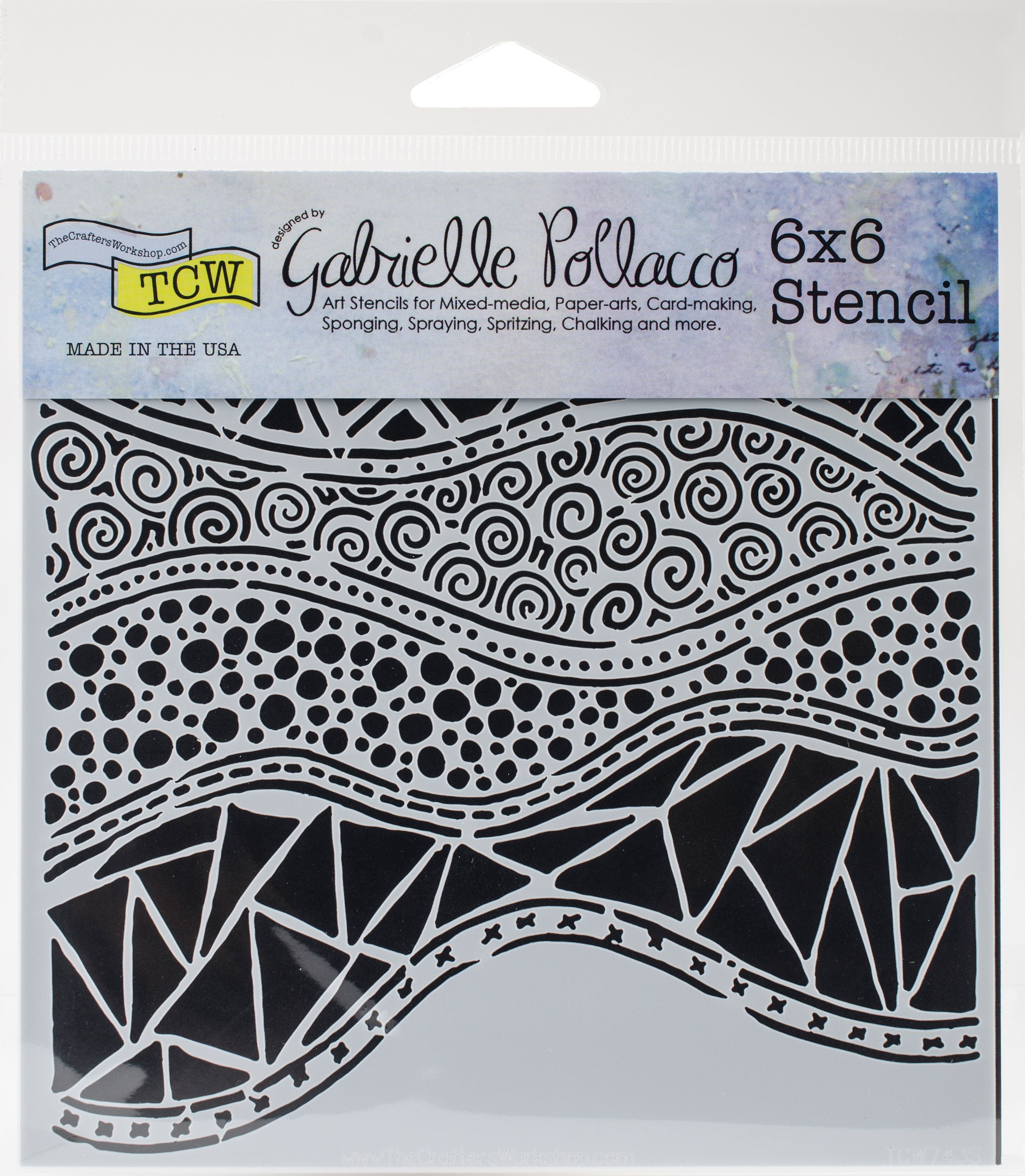 Crafter's Workshop Template 6'X6'-Crazy Waves