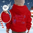 thumbnail image 2 of Kids Jesus Loves You Sweatshirt Graphic Letter Print Sweatshirt Long Sleeves Cute Loose Pullover Cute Sweaters for Children Girls Boys 9-10 Years, 2 of 4