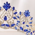 thumbnail image 3 of Zhuge Tiara de boda para novia, diadema de princesa, corona nupcial, joyería para el cabello con diamantes de imitación de cristal, decoración para novia, cumpleaños, graduación, boda (A), 3 of 4