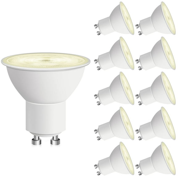 BUBO GU10 LED Bulbs 6W=50W, 2700K Soft White, Energy Saving MR16 Spotlights, 650LM, 38° Beam, Long Lifespan for Track & Recessed Lighting, 10 Pack
