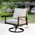 thumbnail image 2 of Sophia & William 1Pc Metal Rattan Swivel Patio Chair With Beige Cushions, 2 of 5