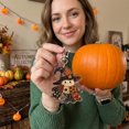 thumbnail image 6 of Halloween Ghost Keychain D Witch Patchwork Acrylic Pendant with Star Clasp Backpack Bag Charm Halloween Tree Ornament, 6 of 7