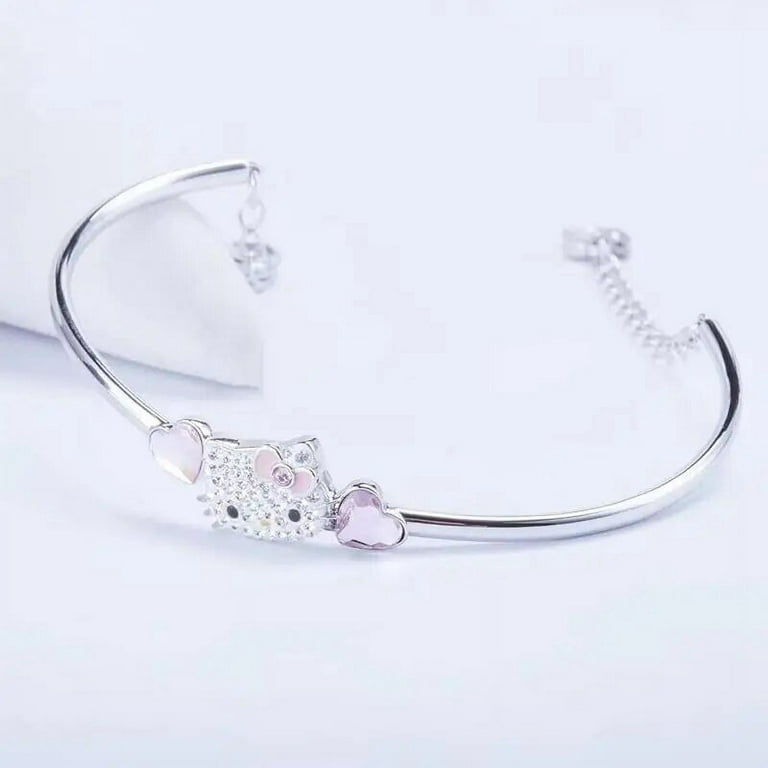 Lovely Cute Silver Hello Kitty Bracelet Hand Chain for Sale in Riverside,  CA - OfferUp