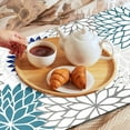 thumbnail image 5 of 2PCS Dish Drying Mats for Kitchen Counter, 12"x20" Absorbent Coffee Bar Mat with Blue Floral Pattern & Kitchen Sink Splash Guard for Coffee Maker Coffee Pot Espresso Machine Dining Room Decoration, 5 of 7