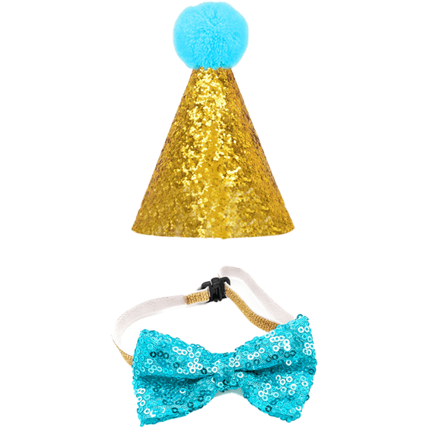 Conjunto de collar y sombrero de jazz para fiesta navideña para mascotas, con pajarita brillante y cierre de seguridad, para gatitos, cachorros, perros pequeños y gatos