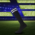 thumbnail image 4 of Calcetines de fútbol hasta la rodilla para adultos - 3 pares de calcetines largos de fútbol, 4 of 5
