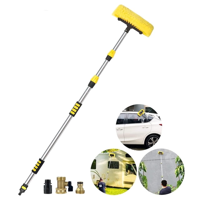 Cepillo para lavado de autos Buyplus de 5 a 12 pies con alcance de 20 pies con cerdas suaves