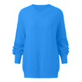 thumbnail image 4 of Cable Knit Pullover Loose Lantern Sleeve Casual Round Neck Womens Sweater Top, 4 of 8