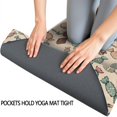 thumbnail image 3 of 74x26 Inch Yoga Towel, Sweat Absorbent Non-Slip Mat for Hot Yoga, Pilates & Fitness,Vintage Sketch Candy Chocolate Cream Neutral Print, 3 of 5