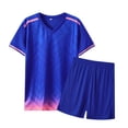 thumbnail image 2 of Gubotare Toddler Outfit Boys Short Set 2 Piece Active Clothing Set for Toddlers Short Sleeve Tee and Pull On Short for Kids 3T 4T (Blue,3-4 Years), 2 of 4