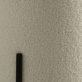 thumbnail image 3 of 18 Inch Modern Foam Ottoman Beige Faux Sheep Skin Matte Black Metal Legs - Saltoro Sherpi, 3 of 5