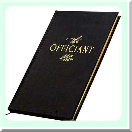 EleganceScript Wedding Officiant Journal - Black Gold Hardcover Notebook for Pastor Sermon Notes & Gift Ideas - Design 3 - Elegant & Stylish