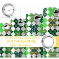 thumbnail image 4 of Saint Patrick's Day Blackout Curtains for Bedroom, Green Plaid Clovers Geometric Thermal Insulated Kitchen Drapes with Grommets, Light Blocking Window Treatment, 2 Panels 42" x 84", 4 of 7