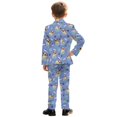 thumbnail image 5 of Whosucclay Puppy Paw Print Pattern Kids Formal Suit Set, Polyester Single Button Front Design Boys Suit Set for Ring Bearer Party, 2 Pieces Formal Wear Outfit, 5 of 10