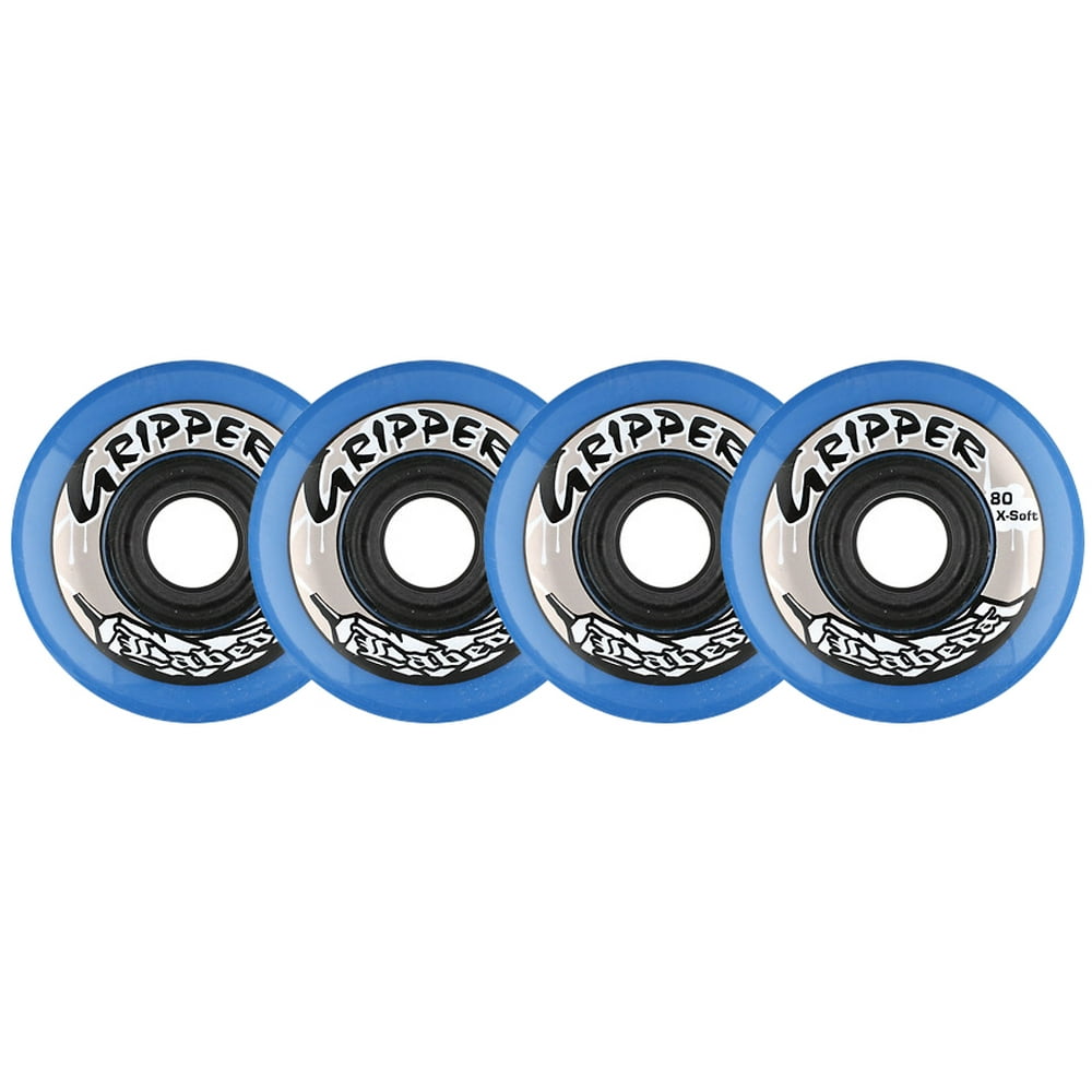 Labeda Inline Roller Hockey Skate Wheels Gripper XSoft Blue 80mm SET