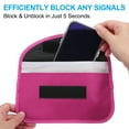 thumbnail image 3 of Uxcell Faraday Bags, 6.5" Signal Blocking Key Pouch Anti-Theft Car Protection, Rose Red, 3 of 6