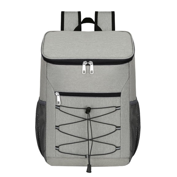 Insulated Leak-Proof Cooler Backpack with Large Capacity, Polyester, Grey, 1 Pack