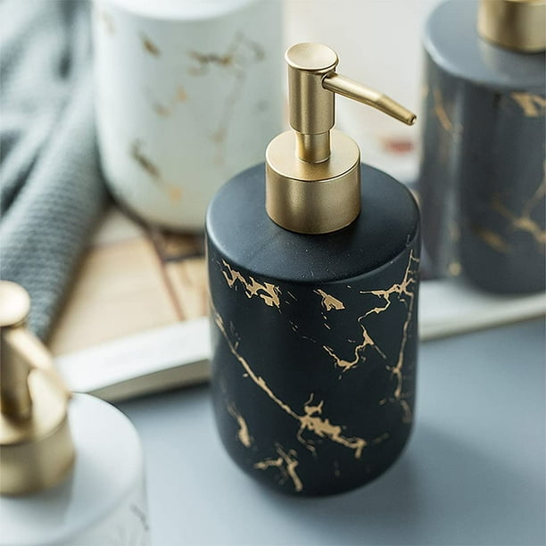 Soap Dispenser 300ml Marble Texture Ceramic Soap Pump for Hand Sanitizer Shower Gel Dispenser Bathroom Accessories