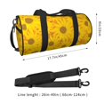 Fotbe Sun Flowers Pattern Foldable Sports Gym Bag with Wet Dry Pocket