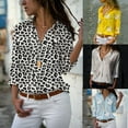 thumbnail image 4 of serony Women Lapel Long Sleeve Blouse Girls Floral Pattern Loose Style Tops Shirt, 4 of 9