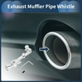 thumbnail image 2 of Silbato de escape Turbo Sound Muffler Pipe Whistle para automóvil S, fabricante de rugido trasero, tono plateado de aluminio, 1 juego, 2 of 7