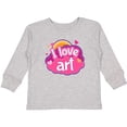thumbnail image 3 of Inktastic Artist I Love Art Girls Long Sleeve Toddler T-Shirt, 3 of 5