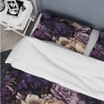 thumbnail image 4 of Designart "Moody Shadowed Blossoms" Purple Floral Bedding Covert Set - Cottage Bed Set With 2 Shams, 4 of 5