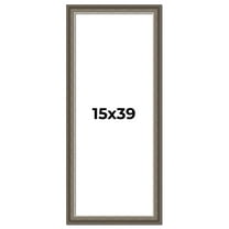 15x39 Frame Brown Solid Wood Picture Frame | 1.75 Inch Moulding Width | Austin Frame Complete with