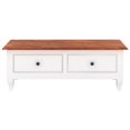 thumbnail image 2 of International Caravan Pearl Wood Top Two Drawer Coffee Table in Ivory, 2 of 2