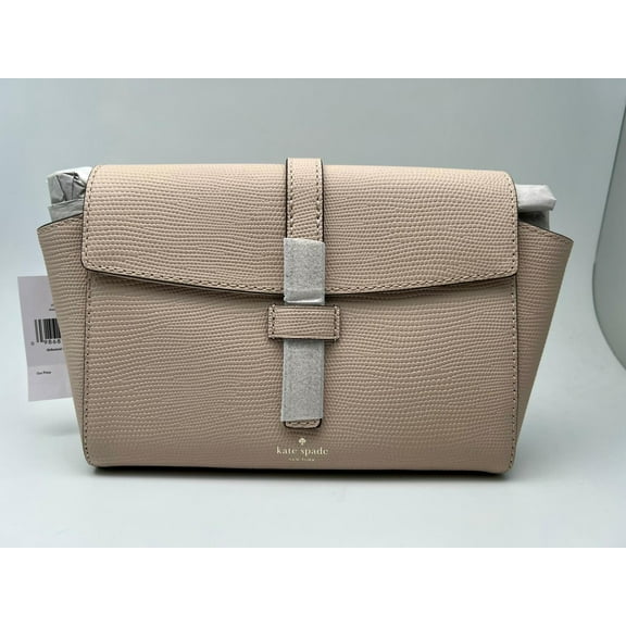 Kate Spade Leather Riverside Street Emmie Crossbody Bag Warmbeige