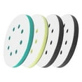 thumbnail image 2 of 5 Inch Sander Sponge Set 4 Pcs Soft Medium Hard Hook And Loop Buffing Pads With 8 Holes For Dust Extraction Sanding, 2 of 9