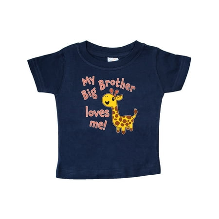 

Inktastic My Big Brother Loves me- cute giraffe Gift Baby Boy or Baby Girl T-Shirt